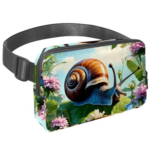 Erleben Sie Freiheit unterwegs mit unserer Reise-Hüfttasche, Crossbody-Tasche zum Laufen, Wandern, Radfahren, maßgeschneidert für Damen und Herren, niedliche Schnecke und Blume, Mehrfarbig Nr. 04, Erleben Sie Freiheit unterwegs mit unserer Reise-Hüfttasche, Crossbody-Tasche zum Laufen, Wandern, Radfahren, maßgeschneidert für Damen und Herren, niedliche Schnecke und Blume, Mehrfarbig Nr. 04, von Generisch