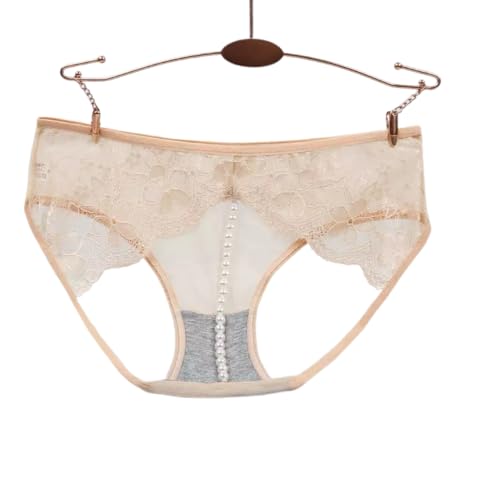 Erotisch Höschen Damen String Ouvert mit Perlen Transparent Spitzen Slip Große Größen Heiß Offen Schritt Sexy Mini String Tanga Hollow Out Unterwäsche Reizwäsche für Sex Rückenfrei Unterhose von Generisch