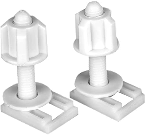 Ersatzschrauben für WC-Sitz, Kunststoff, zur Befestigung des WC-Sitzes, Weiß, praktisches Design, 2 Stück von Generisch
