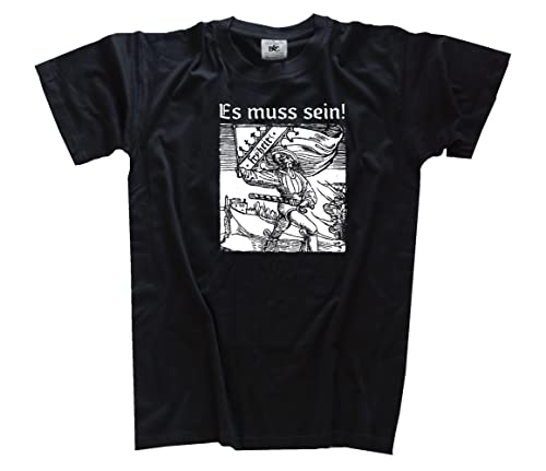 Es muss Sein Bundschuh Bauernkrieg T-Shirt Schwarz XXXL von Generisch