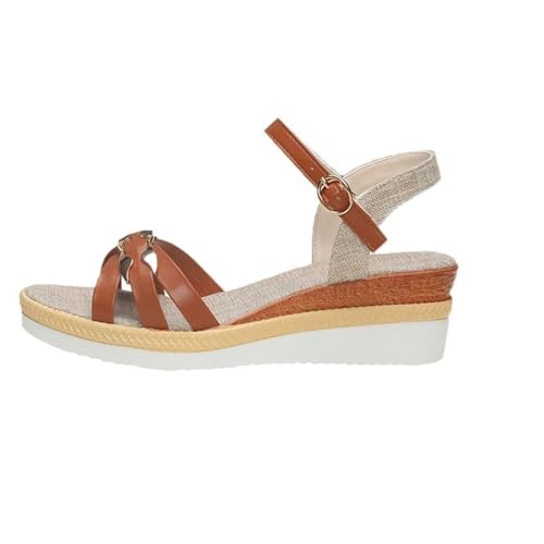 Espadrilles Sandalen Damen Offener Zehen Keilsandalen Casual Sommerschuhe Bequem Plattform Walkingschuhe Rutschfeste Keilabsatz Sandaletten Elegant Trekkingschuhe Atmungsaktive Wanderschuhe Espadrilles Sandalen Damen Offener Zehen Keilsandalen Casual Sommerschuhe Bequem Plattform Walkingschuhe Rutschfeste Keilabsatz Sandaletten Elegant Trekkingschuhe Atmungsaktive Wanderschuhe von Generisch