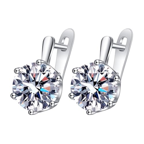 Europäische und amerikanische Ohrringe mit großem Hauptstein, trendige Zirkon-Ohrclips und Ohrstecker, baumelnde Ohrclips, Einheitsgröße, Kupfer, Kein Edelstein von Generisch