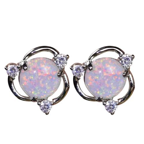 Europäische und amerikanische runde rotierende Ohrringe, einfache personalisierte leichte Ohrringe, französische Temperament-Legierung, Damen-Ohrring-Set für mehrere Piercings, Einheitsgröße von Generisch