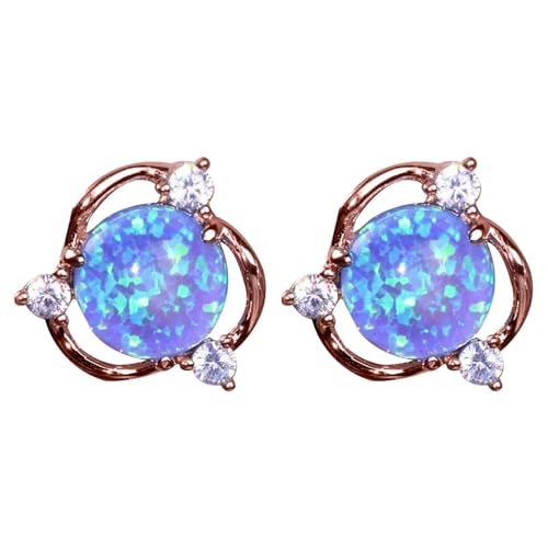 Europäische und amerikanische runde rotierende Ohrringe, einfache personalisierte leichte Ohrringe, französische Temperament-Legierung, Damen-Ohrring-Set für mehrere Piercings, Einheitsgröße von Generisch