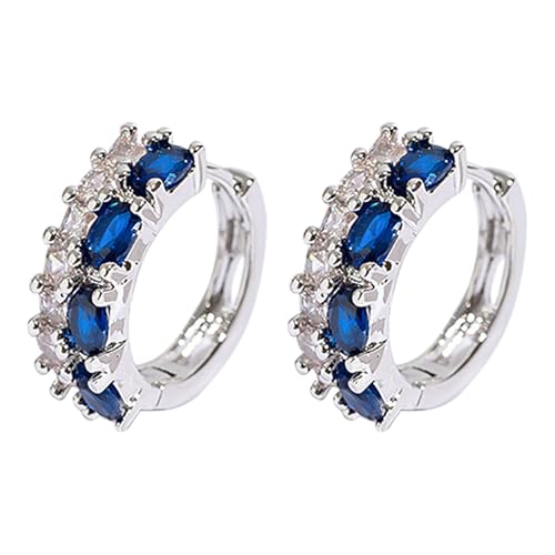 European And American Colorful Zircon Earrings Zircon Women's All Earrings Labradorit Ohrringe von Generisch