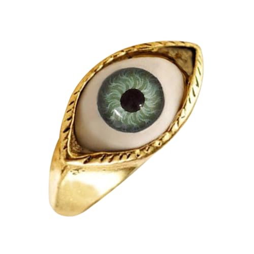 Evil Eye Ring - Retro Chic Schmuck, Trendige Mädchen Accessoire | Statement Alloy Mode Ring, Symbolisches Schützendes Charmedesign Für Moderne Styling -Bedürfnisse Für Reiseberechterungs -Arbeitsparty von Generisch