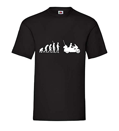 Evolution Motorrad Goldwing Männer T-Shirt Schwarz L von shirt84