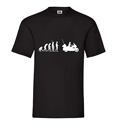 Evolution Motorrad Goldwing Männer T-Shirt Schwarz XXL von shirt84
