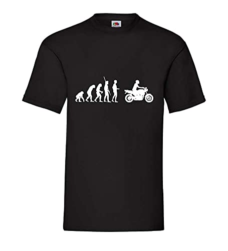 Evolution Motorrad Naked Bike Männer T-Shirt Schwarz L von shirt84