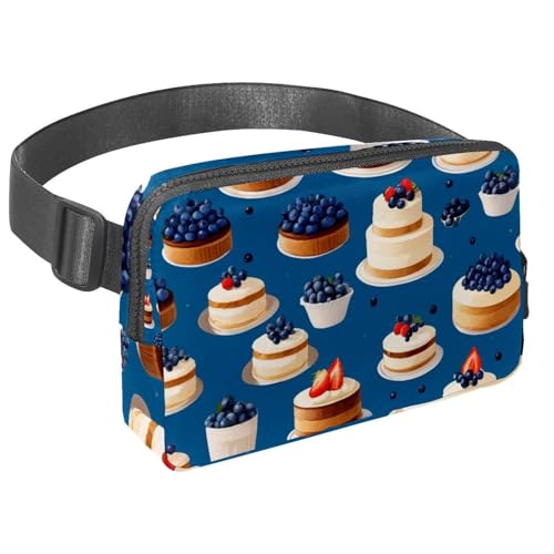 Explore in Style, Bauchtasche mit verstellbarem Riemen für Damen und Herren, perfekt zum Laufen, Walken, Wandern und Radfahren, grünes Dessert-Muster, Mehrfarbig Nr. 03, 1.5x9.0x5.9in/4x23x15cm von Generisch