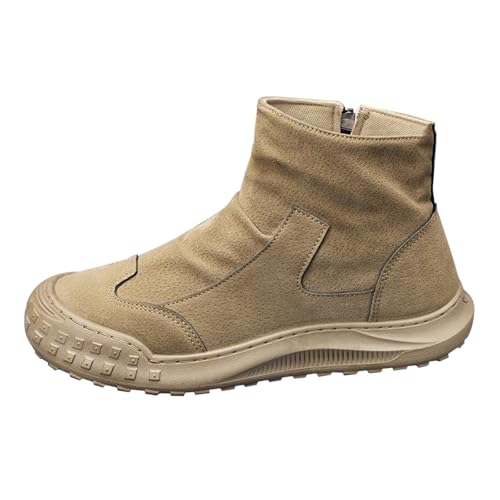 Extra breite Winter-Schneestiefel für Herren, warme Stiefeletten mit seitlichem Reißverschluss, rutschfest, Sicherheits-Arbeitsstiefel, Fußgewölbeunterstützung, orthopädisch, Outdoor, Wandern von Generisch