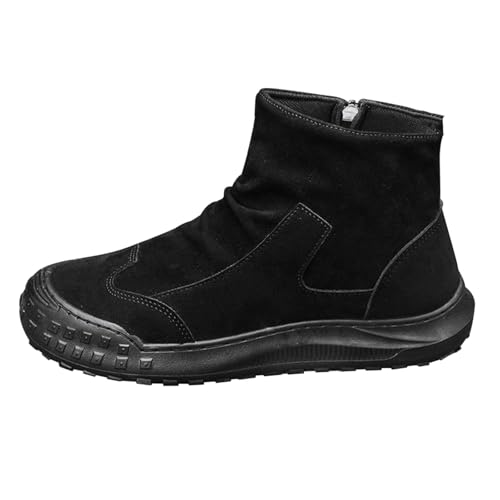 Extra breite Winter-Schneestiefel für Herren, warme Stiefeletten mit seitlichem Reißverschluss, rutschfest, Sicherheits-Arbeitsstiefel, Fußgewölbeunterstützung, orthopädisch, Outdoor, Wandern von Generisch