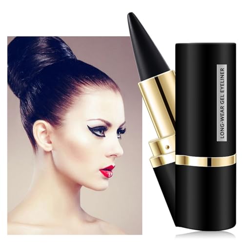 Eye Liner, Smudge-Proof Eye Pencil, Gel Black Long-Lasting Matte, Smooth Glide Application, Waterproof Sweat-Resistant Finish, Makeup Beauty Cosmetics for Everyday, 2.7x7.7x2.2cm von Generisch
