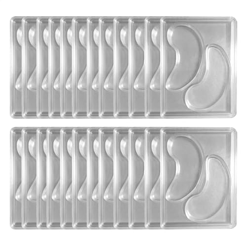 Eye Patch Formen - 12pcs/24pcs wiederverwendbare Silikon -Augen Patch -Tabletts für hausgemachte Hautpflege | Transparente kundenspezifische Form für Gel -Augenmasken, unter Augen Patches & Beauty von Generisch