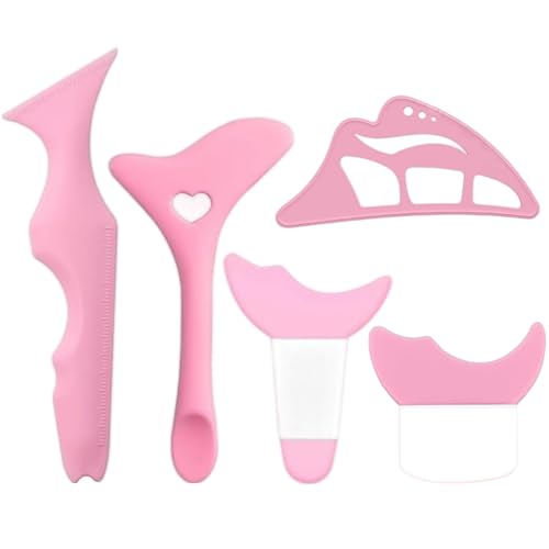 Eyeliner-Stempel-Set mit Lidschatten-Schablonen, wiederverwendbares Silikon-Eyeliner-Werkzeug für geflügelte Eyeliner-Stempel und Lidschatten-Applikatoren, multifunktionale Make-up-Schablone für von Generisch