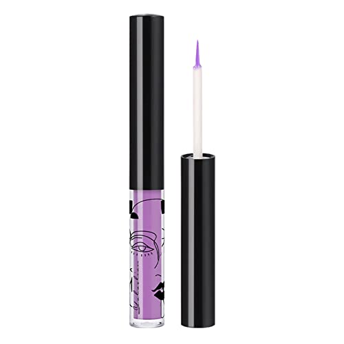 Eyeliner Wasserfest Flüssiger Eyeliner Perlglanz-Farbe Flüssiger Eyeliner Wasserdichter, langlebiger Gel-Eyeliner Make-up-Eyeliner 2,5 ml Organizer Mit Schubladen (Purple, One Size) von Generisch