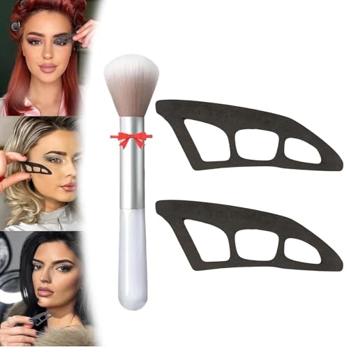Eyetour Eyeshadow Tool | Wiederverwendbares Eyeliner Schablone | Lidstrich Schablone Mit Make Up Pinsel | Eyeliner Stempel Für Augen Makeup | Professionelles Und Schnelles Eyeliner Hilfe Für Anfänger von Generisch