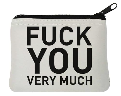 F*ck You Very Much Neopren Münztasche 10x11cm Weiß von Generisch