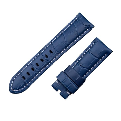 FYXT 22 Mm 24 Mm 26 Mm Uhrenarmband Aus Italienischem Kalbsleder, Kompatibel Mit Panerai-Armband, Mit Dornschließe, Kompatibel Mit PAM441/111/386-Zubehör(Light Blue White,22MM PAM_MATT SILVER BUCKLE) FYXT 22 Mm 24 Mm 26 Mm Uhrenarmband Aus Italienischem Kalbsleder, Kompatibel Mit Panerai-Armband, Mit Dornschließe, Kompatibel Mit PAM441/111/386-Zubehör(Light Blue White,22MM PAM_MATT SILVER BUCKLE) von Generisch