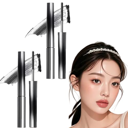 Faccelove'S Ironeye Mascara, Facelove Iron Eye Mascara, Natural, Extending And Nourishing, 3D Curling Eyelash Irons, Waterproof, Long-Lasting And Smudge-Free (Schwarz*2) von Generisch