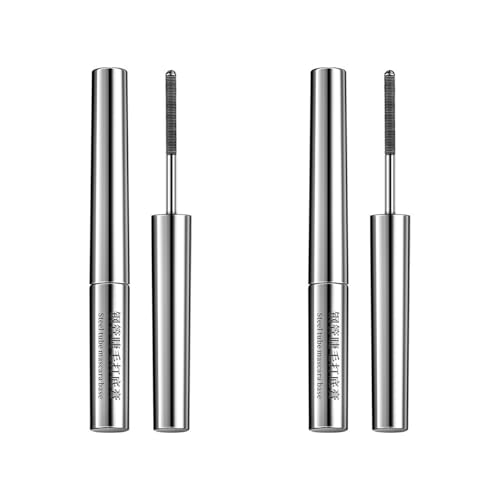Facelove IronEye Mascara, Natürliche, verlängernde und pflegende Mascara, 3D Curling Wimperntusche, Borstenlose Metallwimpernbürste, Wasserdicht & langanhaltend (Schwarz(2PCS)) von Generisch