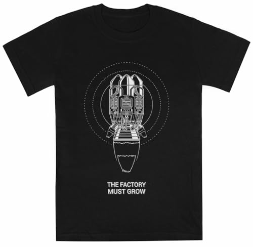 Factorio Rocket with The Factory Must Grow Kinder-Kurzarm-T-Shirt in Schwarz von Generisch
