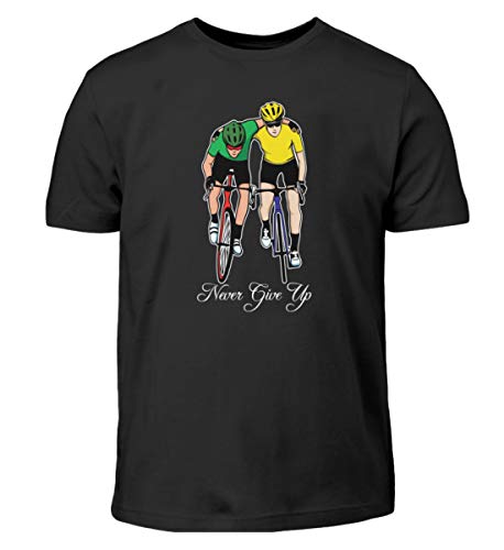 Fahrrad Tour - Frankreich Team Niemals Aufgeben Rennrad Bike Trikot Motiv Sport Geschenk - Kinder T-Shirt -9/11 (134/146)-Schwarz von Generisch