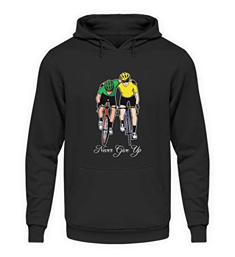 Fahrrad Tour - Frankreich Team Niemals Aufgeben Rennrad Bike Trikot Motiv Sport Geschenk - Unisex Kapuzenpullover Hoodie -L-Jet Schwarz von Generisch
