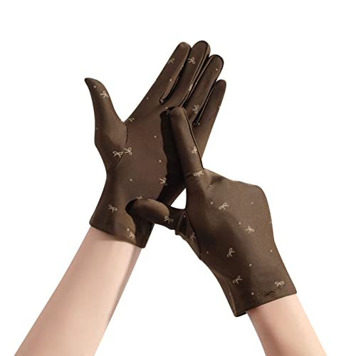 Fahrradhandschuhe Damen Sommer UV Schutz Fahrrad Handschuhe Dünne Eisseide Vollfinger Reithandschuhe Sonnenhandschuhe für Outdoor Fahren Golf Angeln Radfahren Handschuhe Radhandschuhe von Generisch