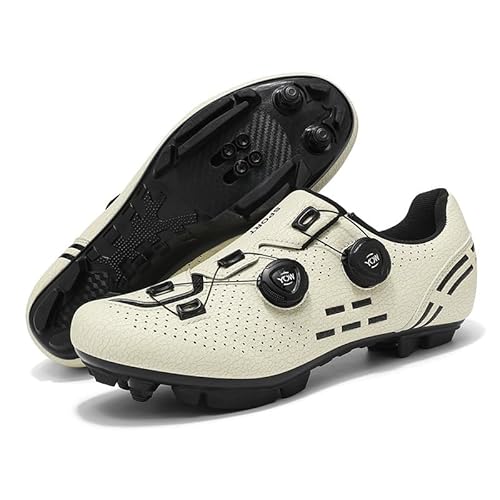 Fahrradschuhe Radschuhe Hard Socket Autobahn Schloss Schuhe Mountainbike Hilfsschuhe (Weiß (Bergschuhe),40) von Generisch