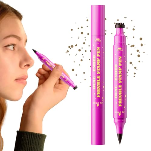 Fake Freckles, Face Dot Pen, Waterproof 2-In-1 Makeup Tool with Long-Lasting Eyeliner, Natural Faux Freckles Creator, Cosmetic Item for Women Girls Daily Use, Cosplay, Party Looks von Generisch