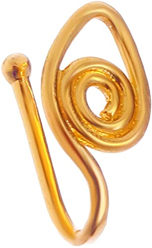 Fake Nasenmanschette Non Piercing Faux Nasenringe Hoop Fake Piercings Verstellbare Clip On Nasenmanschette für Frauen Männer von Generisch