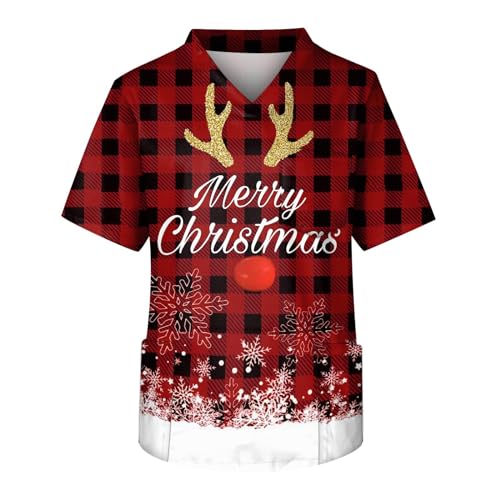 Familien Weihnachtspullover Rentier Lang Leuchtende Weihnachtshemd, Funny Merry Glitzer Weihnachtspulli Mit Licht Leuchtender Blinkend Hemd Herren Weihnachten 3XL von Generisch