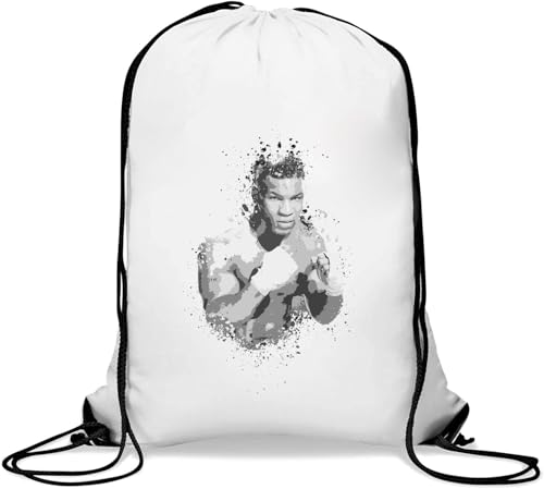Famous Boxer Boxing Man Gym Sack Casual Drawstring Bag White von Generisch