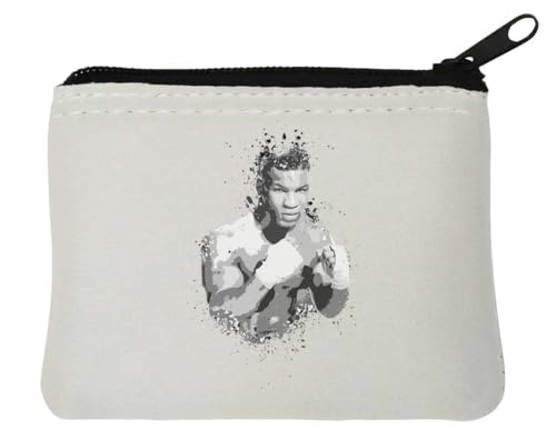 Famous Boxer Boxing Man Neopren-Münzgeldbörse, 10 x 11 cm, Weiß von Generisch
