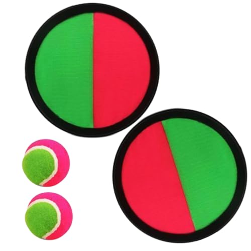 Fang Ball Set | Strandspielzeug klebriger Paddelspiel | Outdoor Sport Throw Catch Toy für Kinder Erwachsene Eltern Kinder Interaktion Hinterhof Camping Travel Picknick Strandspiel Ausrüstung von Generisch