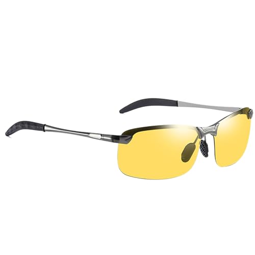 Farbwechsel Sonnenbrillen - Photochrome Brille Herren | Polarisierte Blendfreie Fahrbrille Für Fahrrad Autofahren Angeln Wandern Golf von Generisch