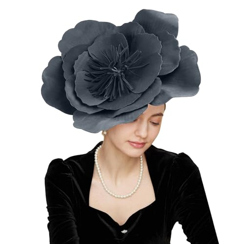 Fascinator Hüte Für Damen Braut Kopfschmuck Hochzeit Cocktail Haarreif Mit Schleier Federn Blumen Mesh Stirnband Clip Frauen Pillbox Hut Karneval Haarklammer Karneval Teeparty Kirche Haarschmuck von Generisch