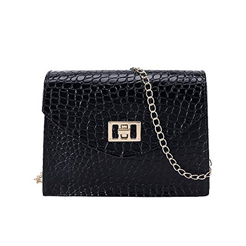 Fashion All - Bag Messenger Handtasche Damen Schultertasche Schultertasche Tragetasche, Schwarz , Einheitsgröße von Generisch