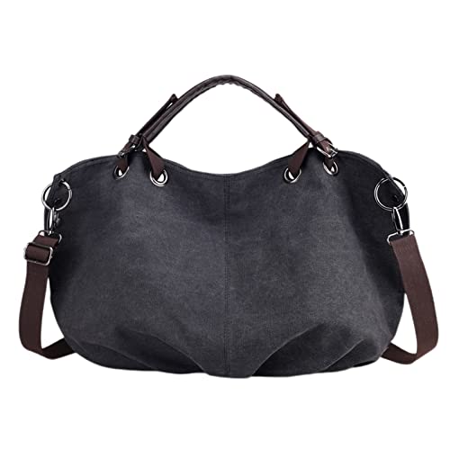 Fashion Bag Unisex Große Kapazität Tasche Mode Tragbare Umhängetasche Messenger Bag Handtaschen für Frauen Schultertaschen, Schwarz , Einheitsgröße von Generisch
