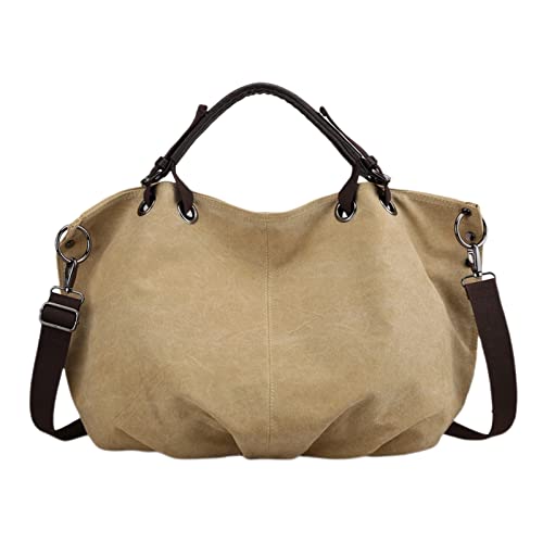 Fashion Bag Unisex Große Kapazität Tasche Mode Tragbare Umhängetasche Messenger Bag Handtaschen für Frauen Schultertaschen, beige, Einheitsgröße von Generisch