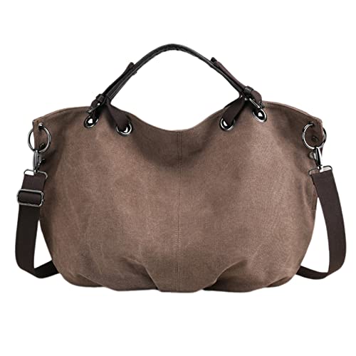 Fashion Bag Unisex Große Kapazität Tasche Mode Tragbare Umhängetasche Messenger Bag Handtaschen für Frauen Schultertaschen, coffee, Einheitsgröße von Generisch