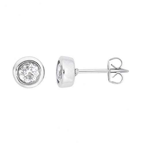 Fashion Magnet Ohrstecker mit hochwertig geschliffenen White Diamond Solitaire Crystal Magnetix Retro Design Magnetschmuck 4you # 1382P silber von Generisch