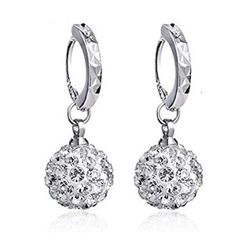 Fashion Vintage glamouröse weiße gefüllte Kristall-Strass-Creolen, Premium-Qualität Fashion Vintage glamouröse weiße gefüllte Kristall-Strass-Creolen, Premium-Qualität von Generisch