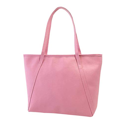 Fassungsvermögen der soliden Frauen-Satchel Schulterhandtasche Chihuahua Taschen Gefüttert (Pink, One Size) von Generisch