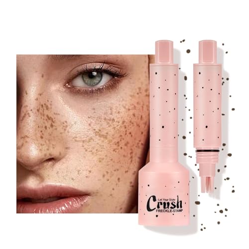 Faux Sommersprossen Stift, Fünf Punkt Sommersprossen Stempel & Flüssiger Mikro Puder Sommersprosse Stift, Realistisches Natürliches Sommersprosse Makeup Tool (Mittel) von Generisch