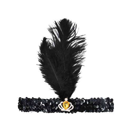 Feder Kopfschmuck Damen Fascinator Haarbänder Fasching Feder Kopfschmuck Bunte Regenbogen Haarreif 20er Jahre Accessoires Karneval Schwarz Federn Hochzeit Lustige Feder Haarschmuck Feder Kopfschmuck Damen Fascinator Haarbänder Fasching Feder Kopfschmuck Bunte Regenbogen Haarreif 20er Jahre Accessoires Karneval Schwarz Federn Hochzeit Lustige Feder Haarschmuck von Generisch