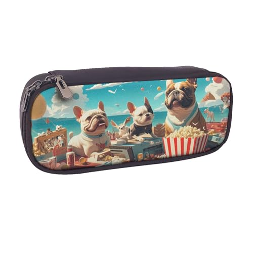 Federmäppchen, Schreibwaren, Make-up-Tasche, Bargeld, Münzen, Organizer-Taschen, Fun at the Beaches Dog 6, Einheitsgröße, Taschen-Organizer von Generisch