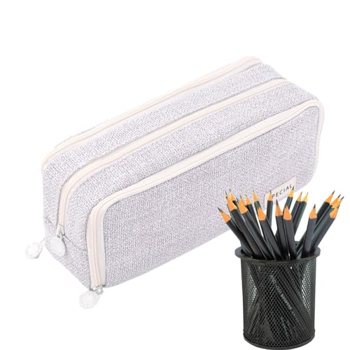 Federmäppchen, Schreibwarentasche, Federmäppchen, Großer Stifthalter-Organizer mit 3 Fächern, Federmäppchen für Schulbedarf, Schreibwarenzubehör für Büro, Klassenzimmer, Wohnheim Federmäppchen, Schreibwarentasche, Federmäppchen, Großer Stifthalter-Organizer mit 3 Fächern, Federmäppchen für Schulbedarf, Schreibwarenzubehör für Büro, Klassenzimmer, Wohnheim von Generisch