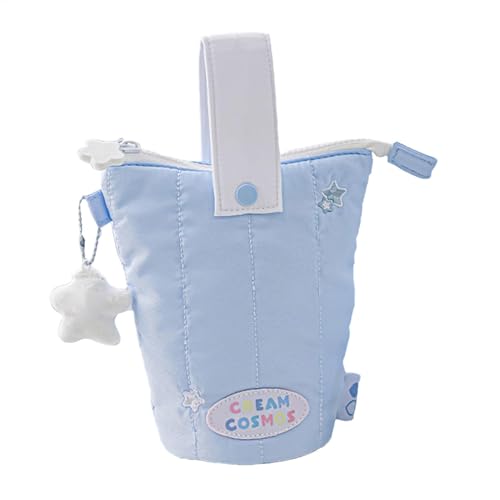 Federmäppchen, Stifthalter, Organizer, tragbares Federmäppchen, leicht, große Kapazität, Schreibwaren-Tasche, kreativer Stiftehalter für Studenten, blau, As shown in the picture, Unisex von Generisch